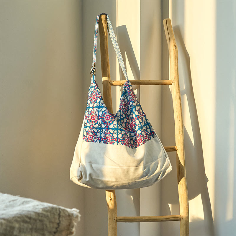 Borsa a tracolla in cotone Buddha Stones