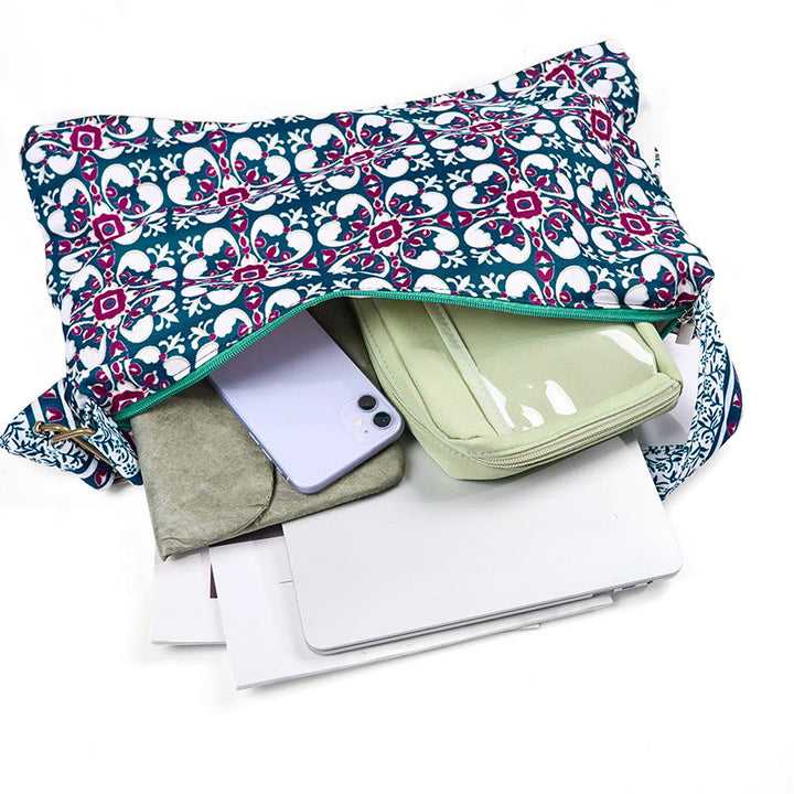 Borsa a tracolla in cotone Buddha Stones