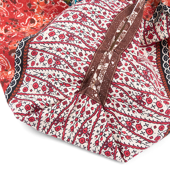 Borsa a tracolla in cotone con motivo a strisce colorate Buddha Stones