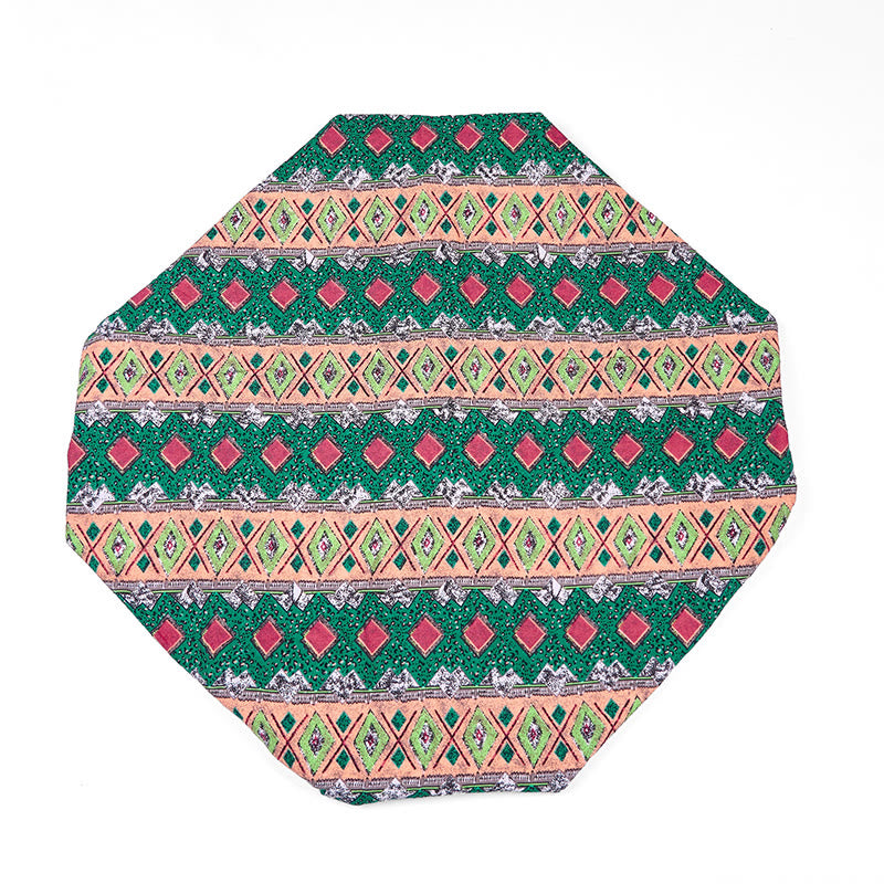 Borsa a tracolla in cotone con motivo a strisce colorate Buddha Stones