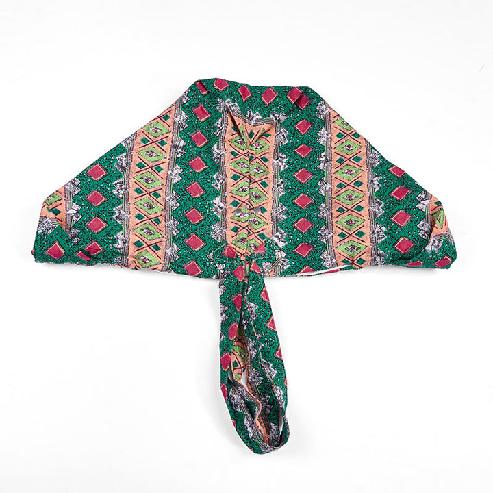 Borsa a tracolla in cotone con motivo a strisce colorate Buddha Stones