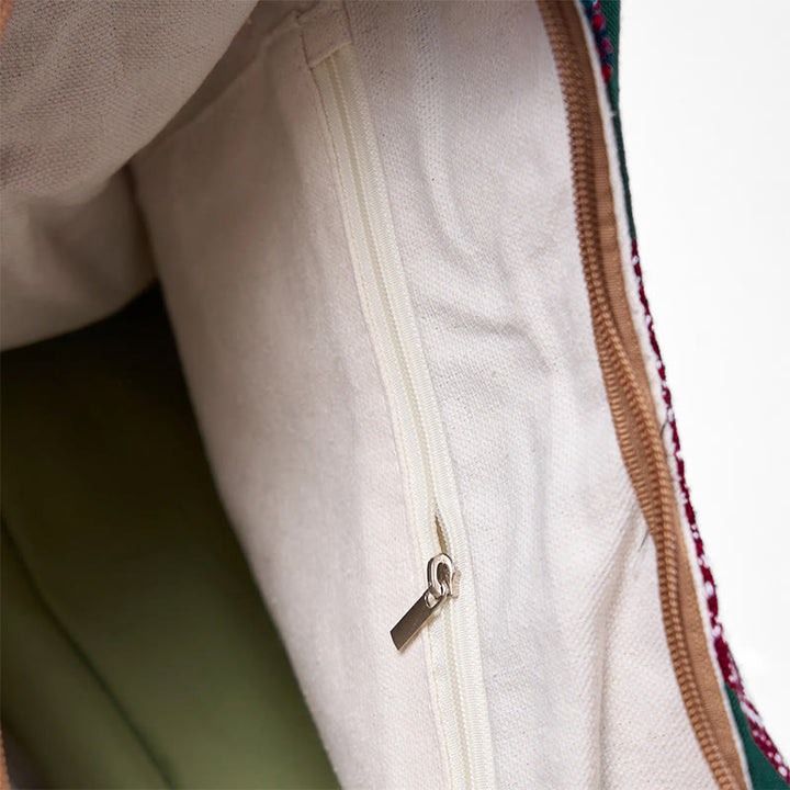 Borsa a tracolla in cotone con motivo a strisce geometriche colorate Buddha Stones