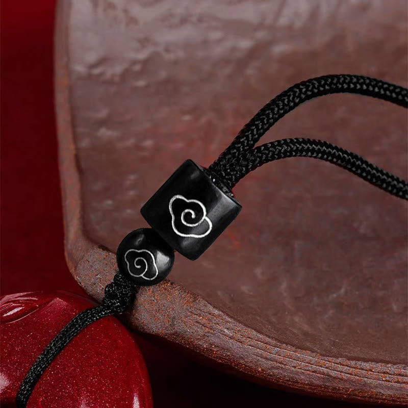 Collana con ciondolo a forma di corda con fibbia per la pace Buddha Stones Cinnabar naturale Lotus - image 5