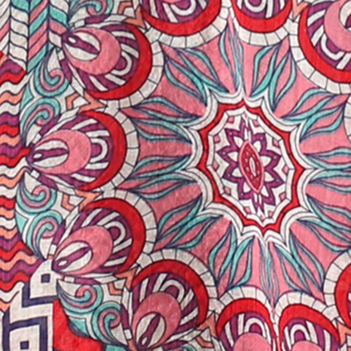 Camicia con mezza abbottonatura e mandala geometrico da donna Buddha Stones