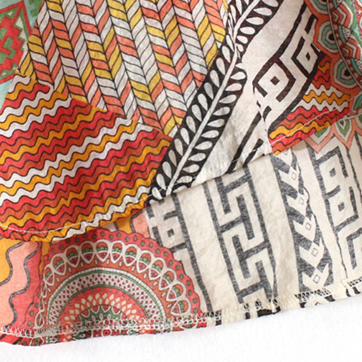 Camicia con mezza abbottonatura e mandala geometrico da donna Buddha Stones