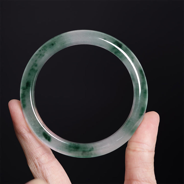 Braccialetto portafortuna con fiore galleggiante in giada naturale Buddha Stones