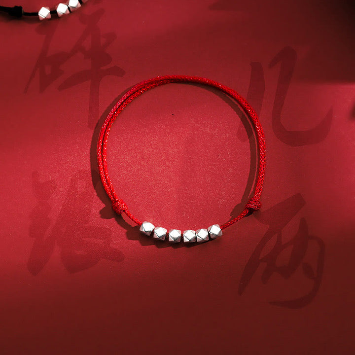 Buddha Stones 925 Sterling Silver Beads Luck Protection Treccia Corda Cavigliera - image 8