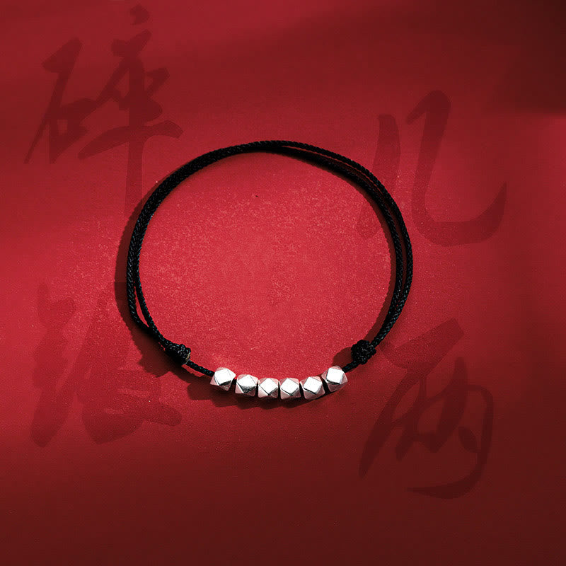 Buddha Stones 925 Sterling Silver Beads Luck Protection Treccia Corda Cavigliera - image 12