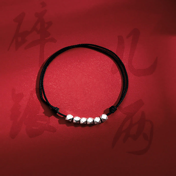 Buddha Stones 925 Sterling Silver Beads Luck Protection Treccia Corda Cavigliera - image 12