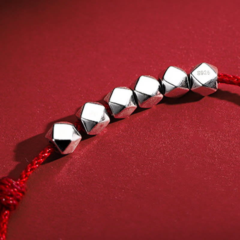 Buddha Stones 925 Sterling Silver Beads Luck Protection Treccia Corda Cavigliera - image 3