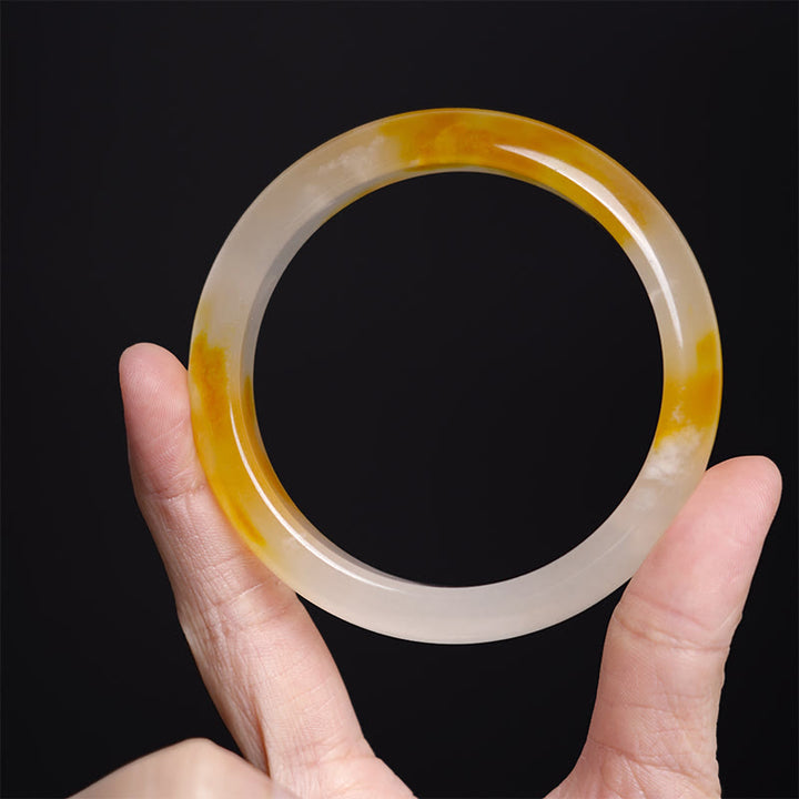 Braccialetto Buddha Stones Calcedonio Giallo Armonia Positività