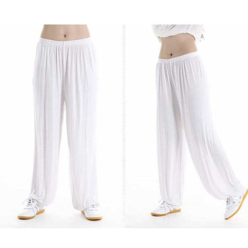 Pantaloni unisex in modal con elastico in vita, estivi, per la pratica del Tai Chi Qigong , Buddha Stones - image 11