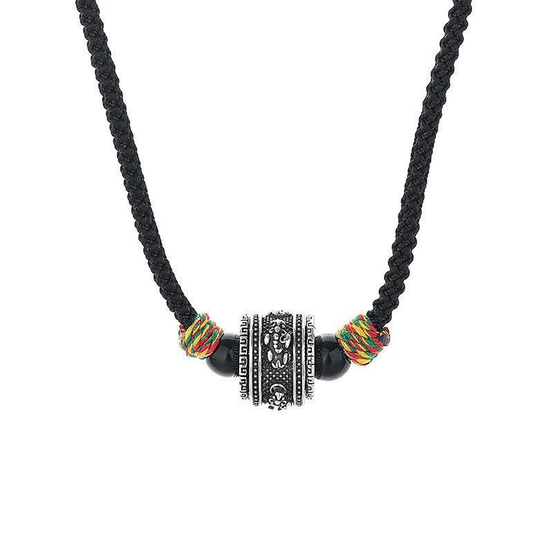 Buddha Stones Tibet Om Mani Padme Hum Svastica PiXiu Rame Saggezza Corda Collana Pendente - PiXiu - image 7