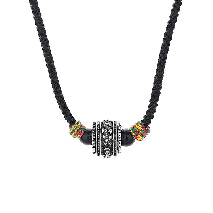 Buddha Stones Tibet Om Mani Padme Hum Svastica PiXiu Rame Saggezza Corda Collana Pendente - PiXiu - image 7