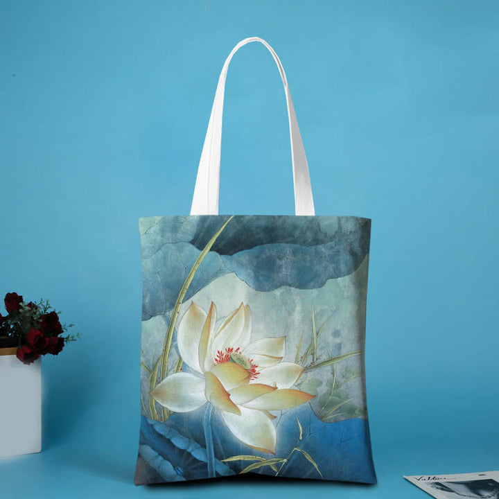 Borsa a tracolla in tela di loto Buddha Stones