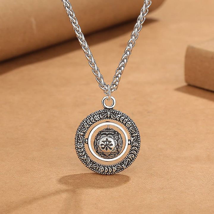 Buddha Stones La fortuna di una persona migliora il design Modello Collana pendente girevole in rame