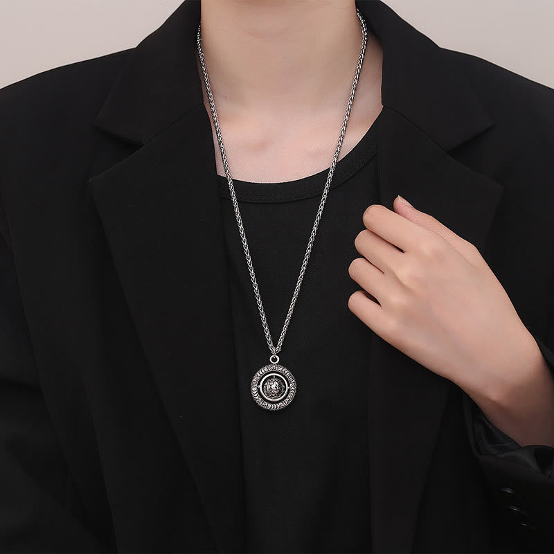 Buddha Stones La fortuna di una persona migliora il design Modello Collana pendente girevole in rame