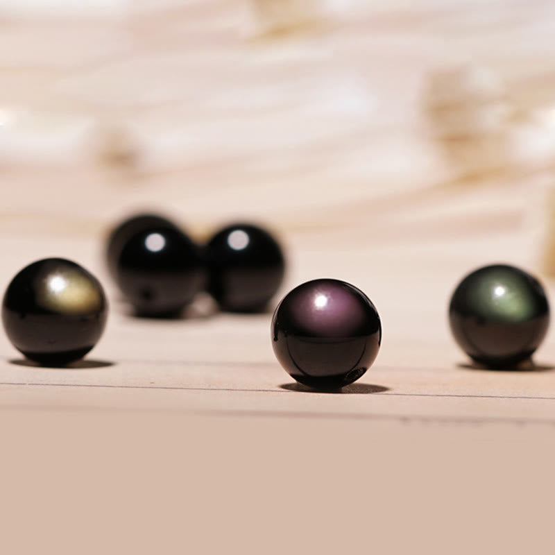 Bracciale Buddha Stones Naturale Ossidiana Nera Cinabro Loto Ciondolo Forza Soddisfazione