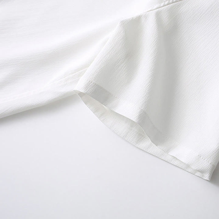 Buddha Stones Tang Frog-Bottone Camicia Manica Corta Pantaloni Gamba Larga Abito Uomo