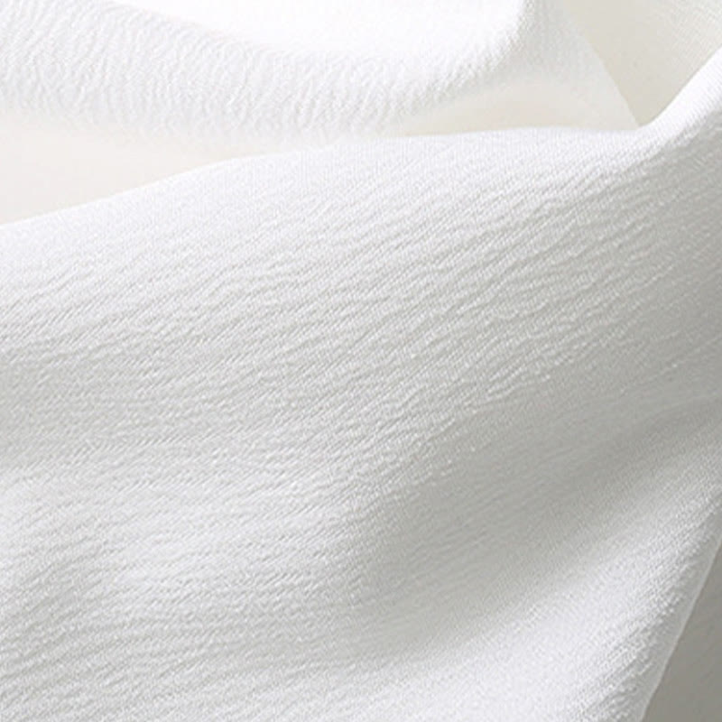 Buddha Stones Tang Frog-Bottone Camicia Manica Corta Pantaloni Gamba Larga Abito Uomo