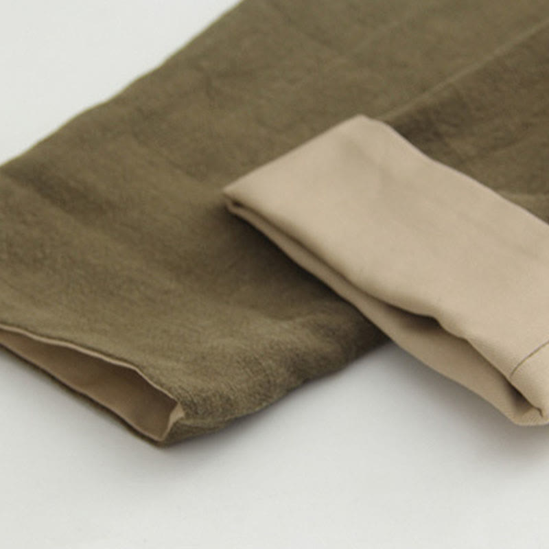 Buddha Stones Tang Frog-Bottone Camicia Manica Lunga Cotone Lino Abbigliamento Uomo - image 8