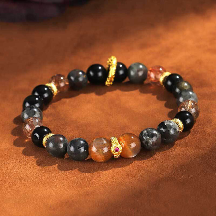 Braccialetto positivo Buddha Stones Sun Stone Lava Rock