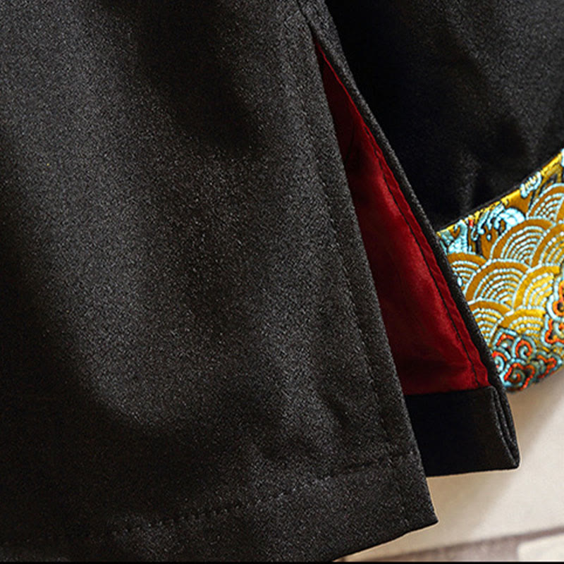 Buddha Stones Ricama Drago Fenice Casual Rana-bottoni Cotone Giacca Camicia Abbigliamento Uomo - image 10