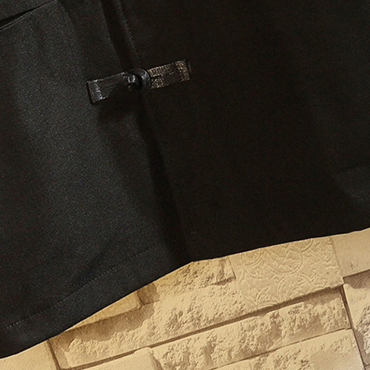 Buddha Stones Ricama Drago Fenice Casual Rana-bottoni Cotone Giacca Camicia Abbigliamento Uomo - image 7