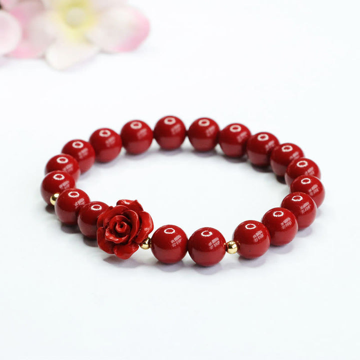 Bracciale Buddha Stones Cinnabar Rose Calm