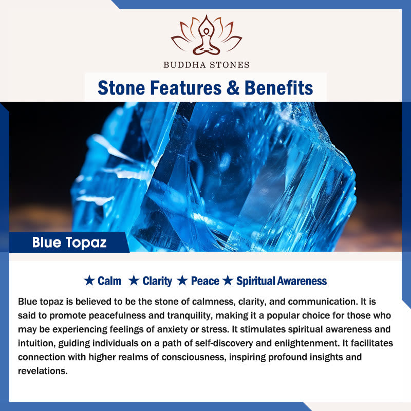 Bracciale Buddha Stones Blue Topaz Clarity