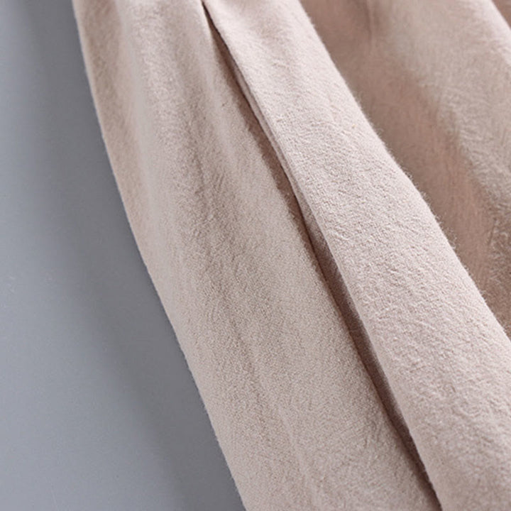 Pantaloni corti con colletto incrociato Buddha Stones , abito in cotone, top e pantaloni Hanfu, set da uomo - image 4