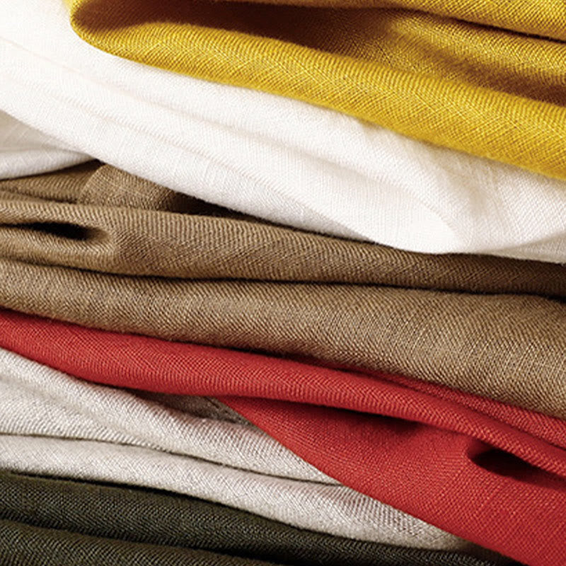 Pantaloni harem in lino e cotone con lacci a vita alta vintage Buddha Stones con tasche - image 44