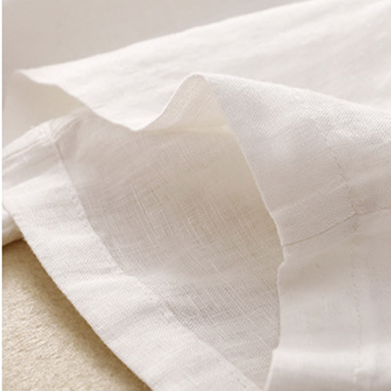 Pantaloni harem in lino e cotone con lacci a vita alta vintage Buddha Stones con tasche - image 23