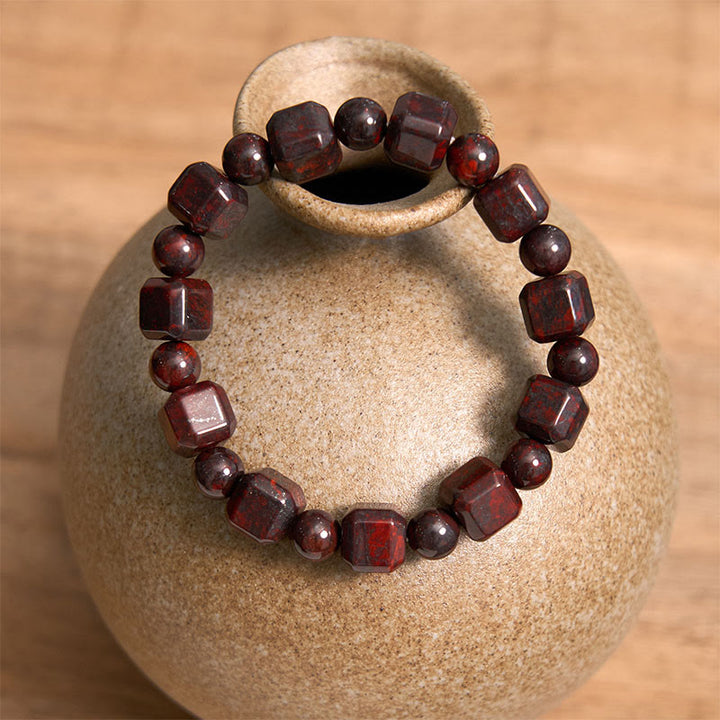 Bracciale Buddha Stones Bloodstone Strength