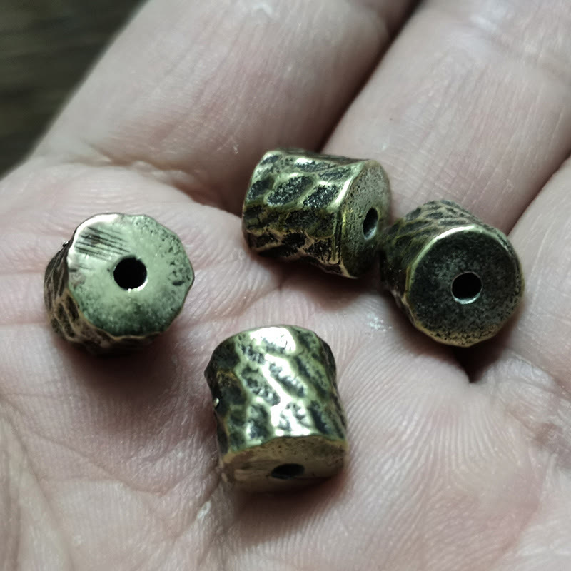 Braccialetto portafortuna con motivo a cratere di meteorite in rame Buddha Stones