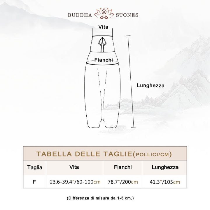 Pantaloni Buddha Stones casual larghi geometrici rotondi da indossare in due stili, pantaloni da yoga da donna - image 5