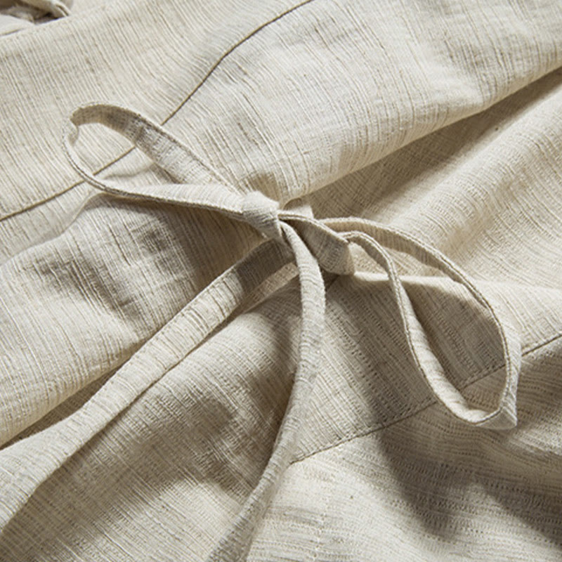 Buddha Stones Autunno Cinese Hanfu Cotone Lino Uomo Giacca Abbigliamento - image 13