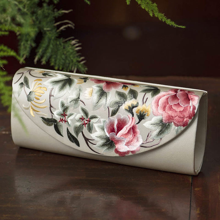 Borsa a tracolla per lo shopping da sposa con ricamo Buddha Stones Su