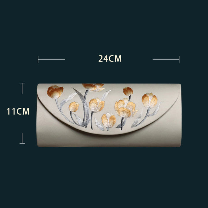 Borsa a tracolla per lo shopping da sposa con ricamo Tulipano Su , Buddha Stones