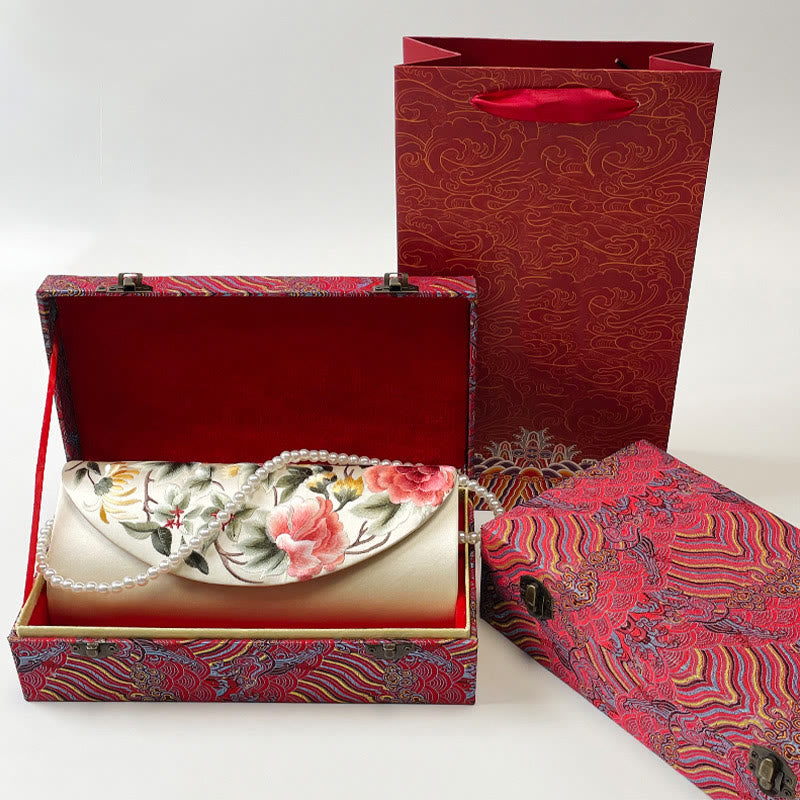 Borsa a tracolla per lo shopping da sposa con ricamo Tulipano Su , Buddha Stones