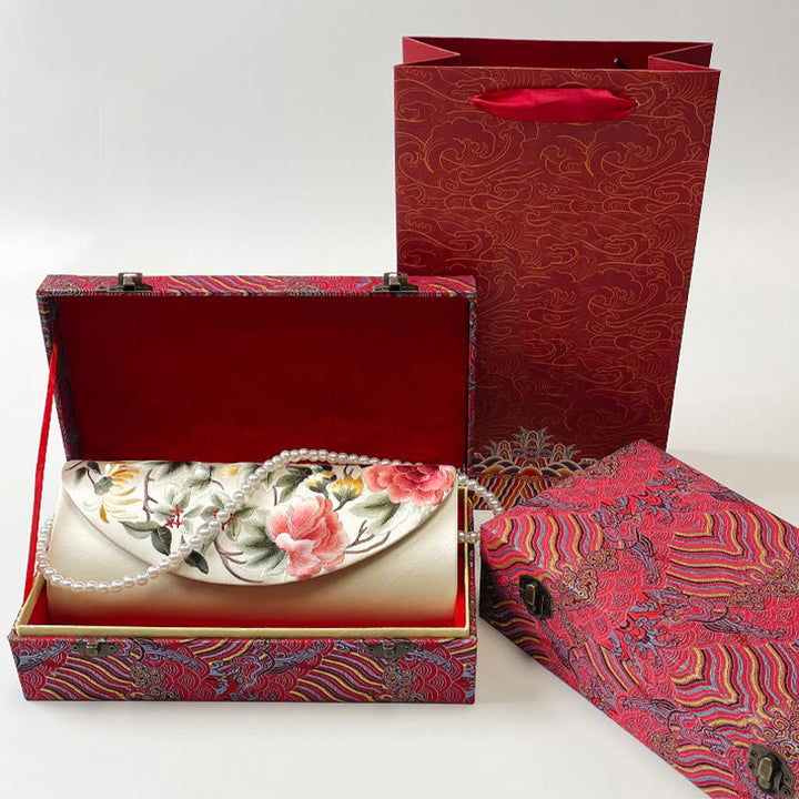 Borsa a tracolla per lo shopping da sposa con ricamo Tulipano Su , Buddha Stones