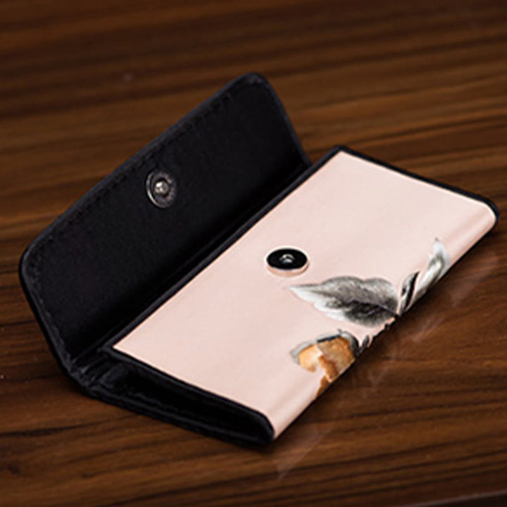 Buddha Stones Peony Flower Su Ricamo Viaggio Shopping Borsa Lunga Borsa a Mano