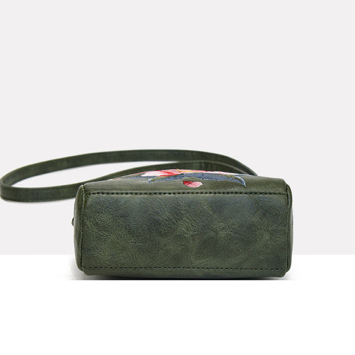 Borsa a tracolla con ricamo Buddha Stones Lotus Su Journey Shopping Bag