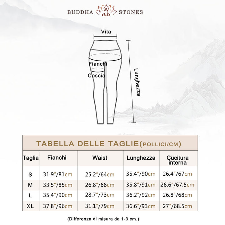 Buddha Stones Rose Lines Tiger Leopard Print Leggings sportivi a vita alta Pantaloni da yoga da donna con tasche