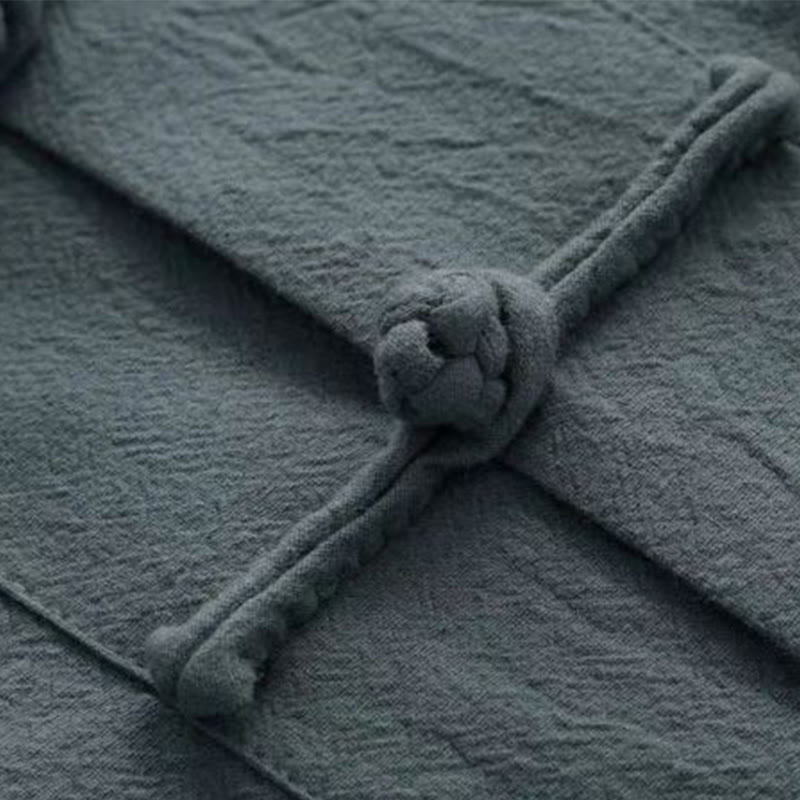 Buddha Stones 2 pezzi Tang Suit tradizionale rana-bottone uniforme manica lunga camicia pantaloni set da uomo - image 10