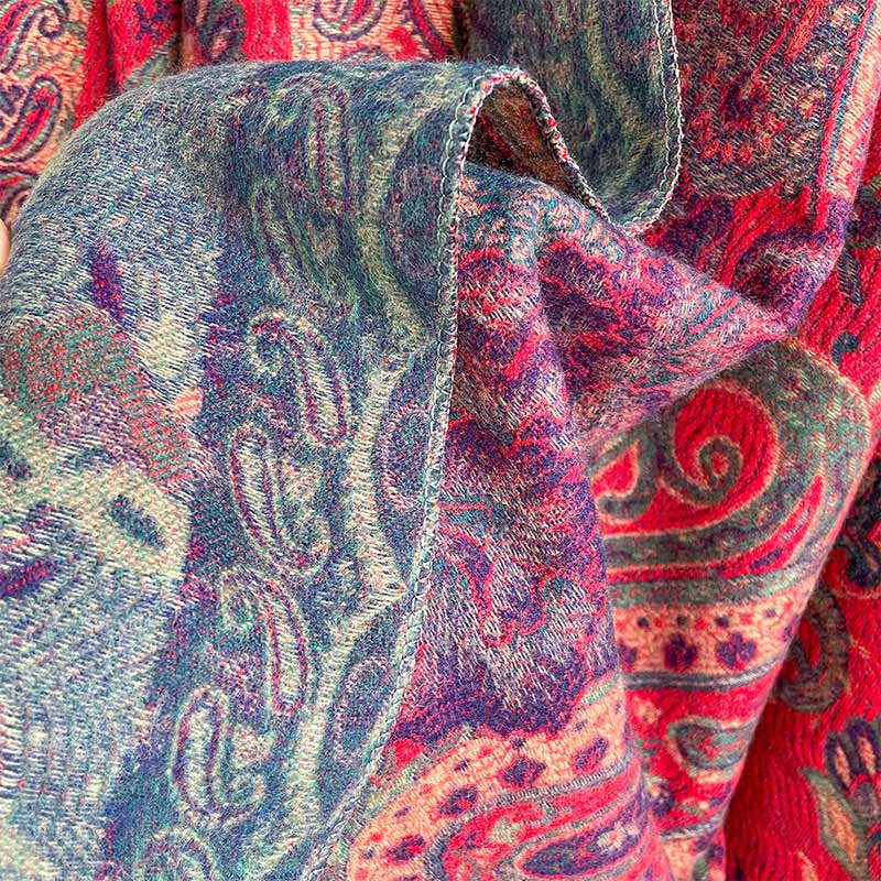 Buddha Stones, anacardi tibetani, fiori di peonia, nappe di vite, scialle, sciarpa avvolgente, calda, invernale