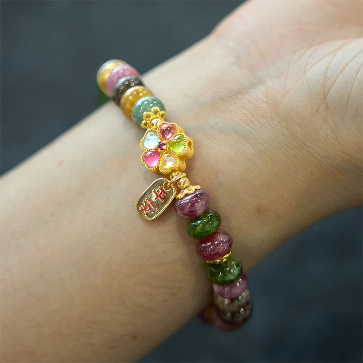 Bracciale Buddha Stones Tormalina Giada Safe And Well Love