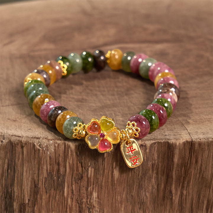 Bracciale Buddha Stones Tormalina Giada Safe And Well Love