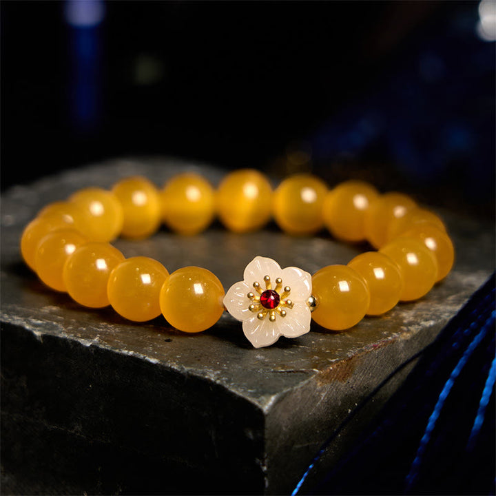 Braccialetto Buddha Stones Cat's Eye Chrysoberyl Flower Love - image 13
