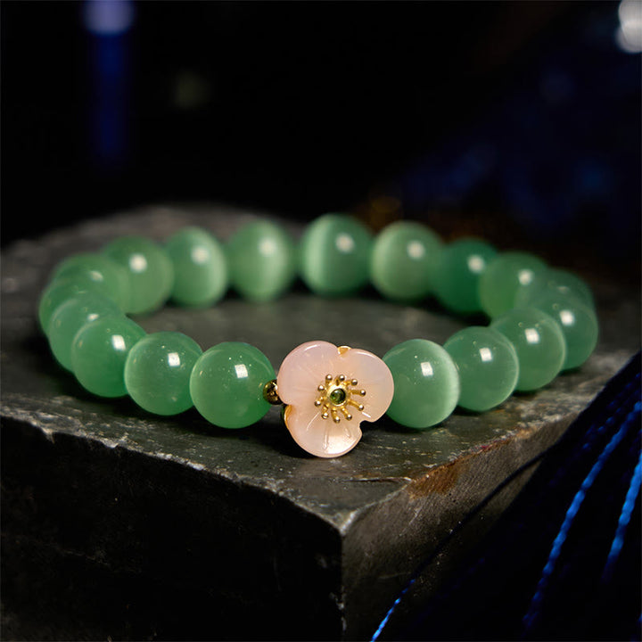 Braccialetto Buddha Stones Cat's Eye Chrysoberyl Flower Love - image 7